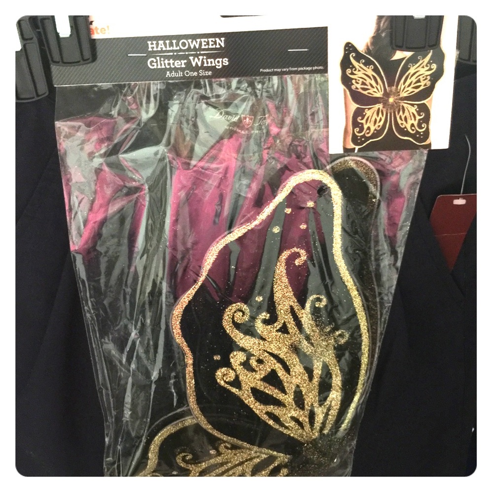 Adult Halloween Glitter Wings